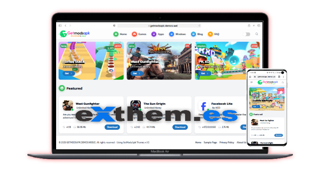 GetModsApk Themes – Premium APK Themes & APK Template for WordPress