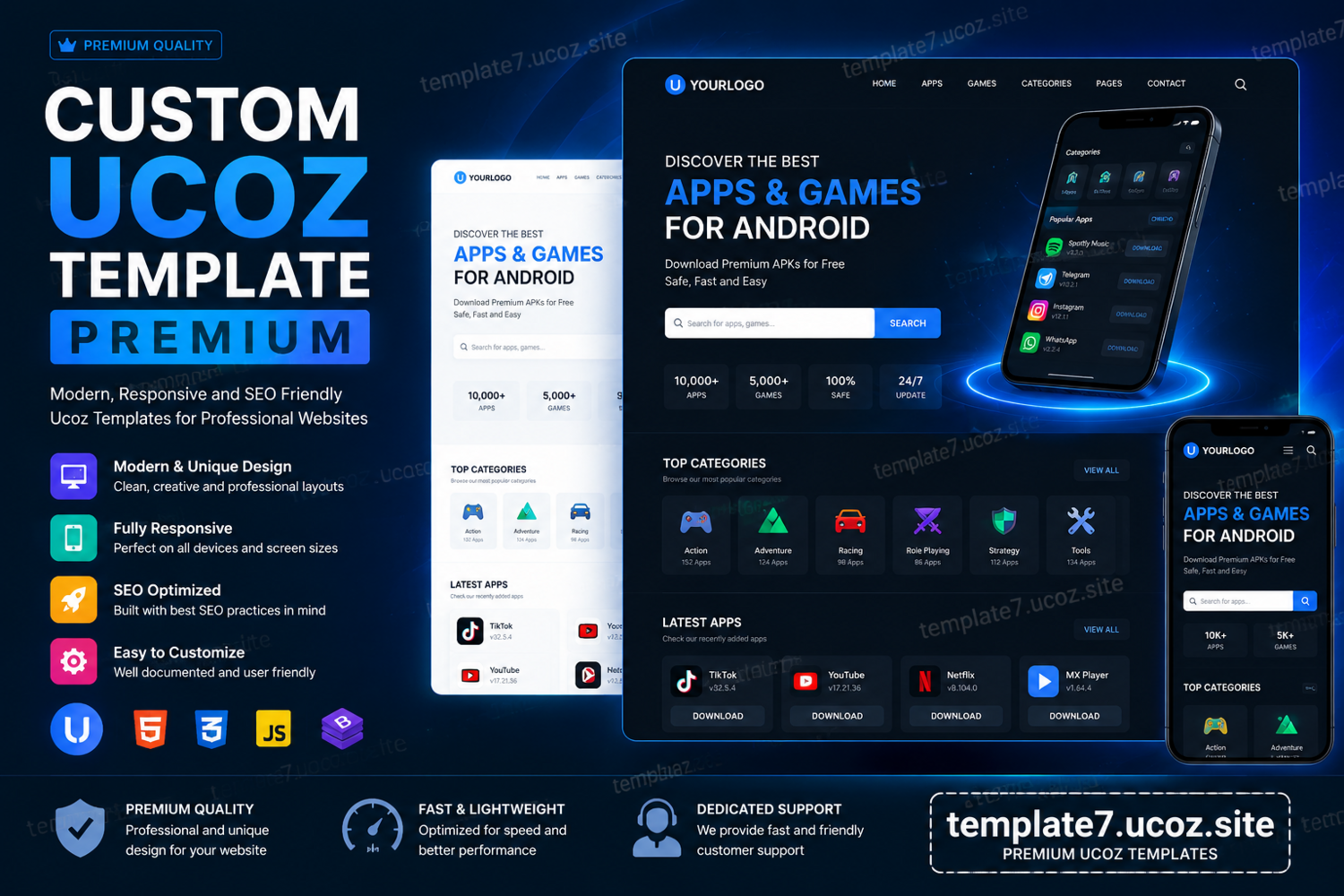 Advanced uCoz Templates for APK Download Websites on uCoz